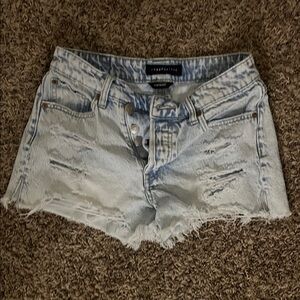 Aeropostale Light Blue Distressed Denim Shorts